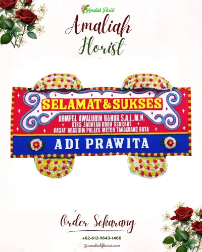 Karangan Bunga Ucapan Selamat di Duda Timur